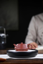 Taoying sand art Yixing original mine purple sand craft making pot famous master full hand made original mine bottom trough clear stone pot 180CC