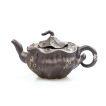 Taoying sand art Yixing original mine purple sand famous full hand made purple mud suit lotus seed pot