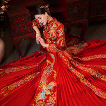 Xiuhe clothing 2020 new wedding dress female Chinese bridal clothing retro slim beauty show thin He Xiu clothing