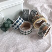 Over 49 yuan｜papier platz blue and white wave point water jade pattern flowers and plants rabbit spot tape