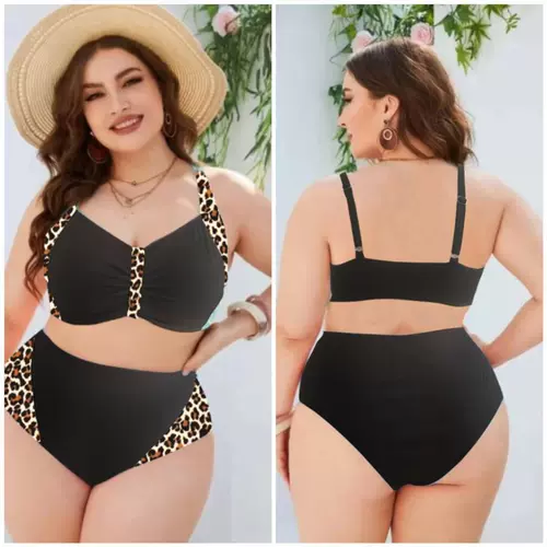 Сексуальный раздельный купальник, европейский стиль, большой размер, высокая талия