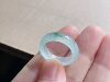 Burmese natural jade A-grade ice seed floating flower ring No. 12 16.2-5.7-3.2mm, smart colors