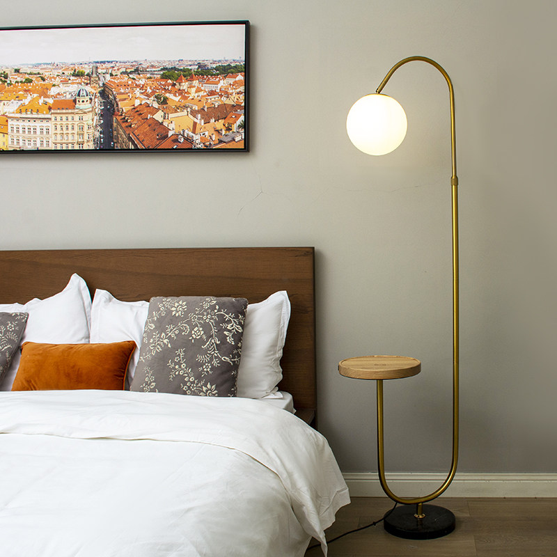 American minimalist Nordic modern living room Bedroom bedside floor lamp book room sofa tea table upright floor table lamp