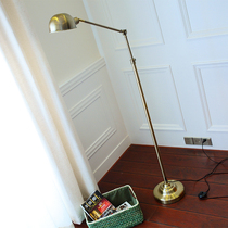 Simple American floor lamp living room study bedroom bedside floor lamp vertical eye protection reading work European lamp
