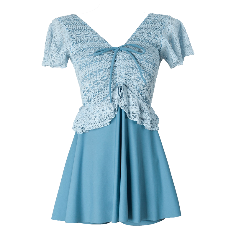 Export order hot spring large size big breast cup double shoulder strap boxer high waist skirt slimming a-line skirt swimsuit swimsuit women