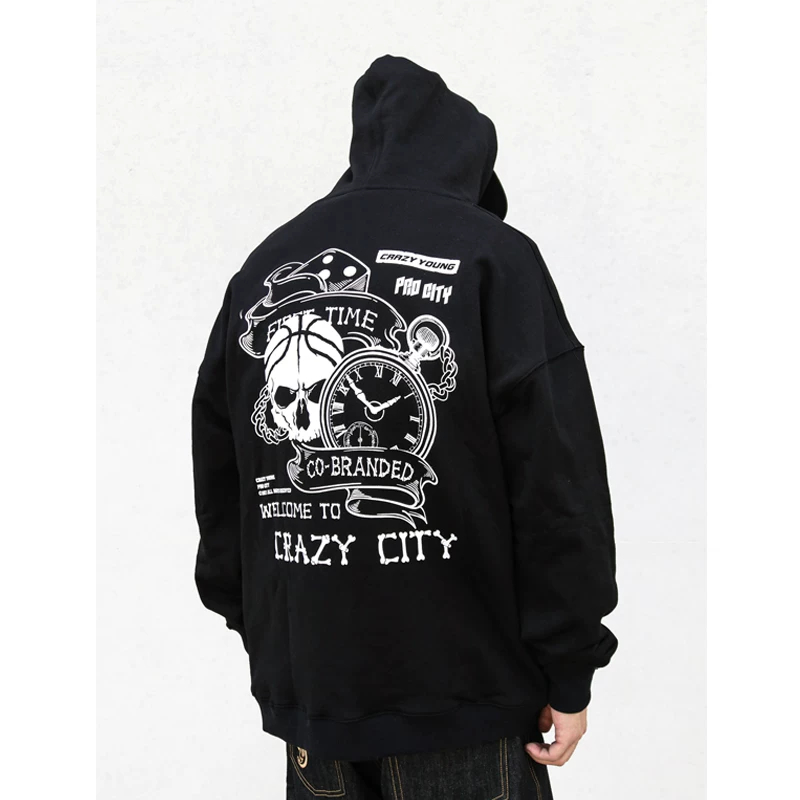CRAZYYOUNG ×PROCITY совместная толстовка стиль Cao Fang мужская и женская модная брендовая хлопковая толстовка американский casual