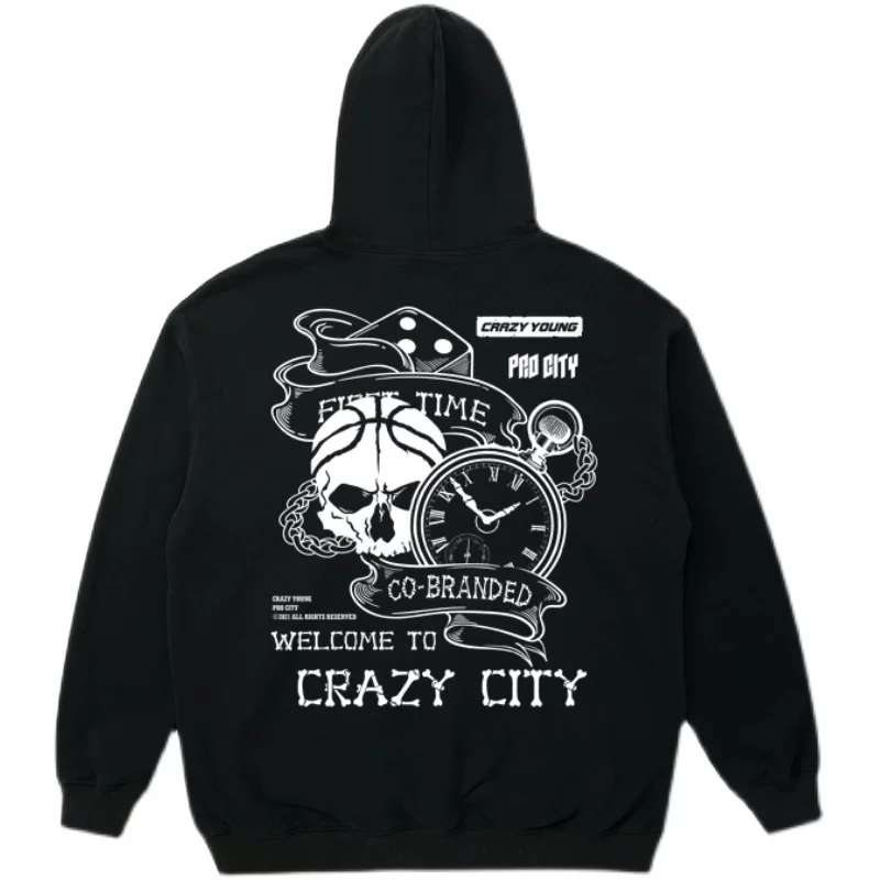 CRAZYYOUNG ×PROCITY совместная толстовка стиль Cao Fang мужская и женская модная брендовая хлопковая толстовка американский casual