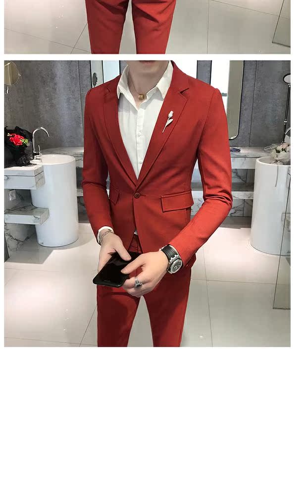 Bộ đồ vest nam phù rể mỏng phù rể váy cưới hộp đêm công sở phiên bản Hàn Quốc đẹp trai phù hợp với hai bộ thủy triều nam vest nam
