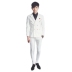 Bộ đồ vest nam phiên bản Hàn Quốc mỏng manh bốn mùa dài tay Slim đôi ngực rắn màu trẻ trung công sở 2 bộ đồ trắng áo nam Suit phù hợp