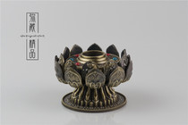 Gift from Lhasa Gift Tibet Supplies Mil-to-Alloy Hand-shaking Turn Drum Lotus Delicate Base Runner