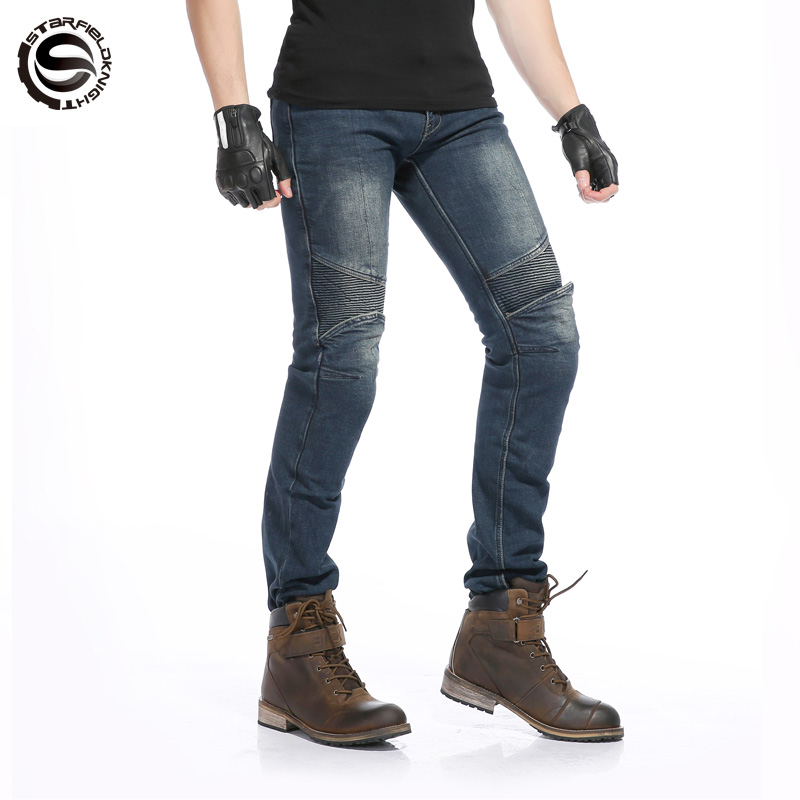 SFK Autumn Winter New Locomotive Locomotive Repair Pants Anti-Fall High Play Pair of Riding Jeans Riding Pants 706