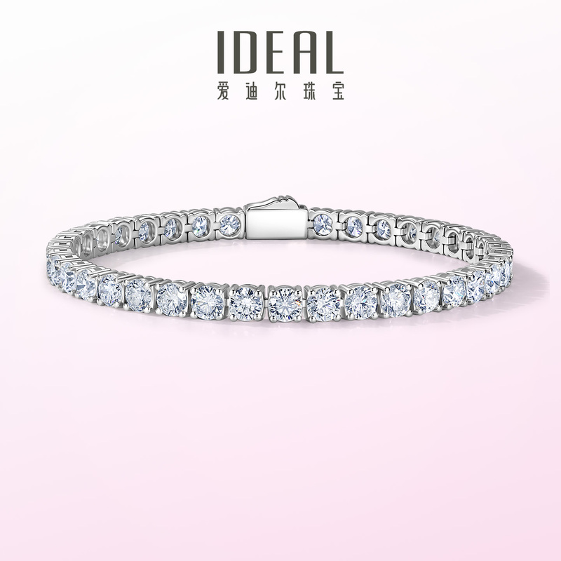 Edel Tennis Bracelet Full of Diamonds, Full Circle of Real Diamonds, Cultivated Diamond Bracelet, Cultivated Diamond Bracelet