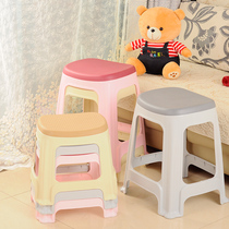  Thickened childrens stool Plastic stool foot pad booster stool Dining table stool Foot stool Small bench non-slip stool Bath stool