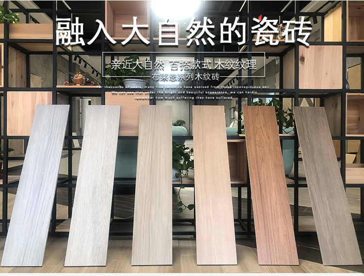木纹砖仿实木纹瓷砖北欧复古卧室木地板客厅阳台卫生间防滑地板砖-Taobao
