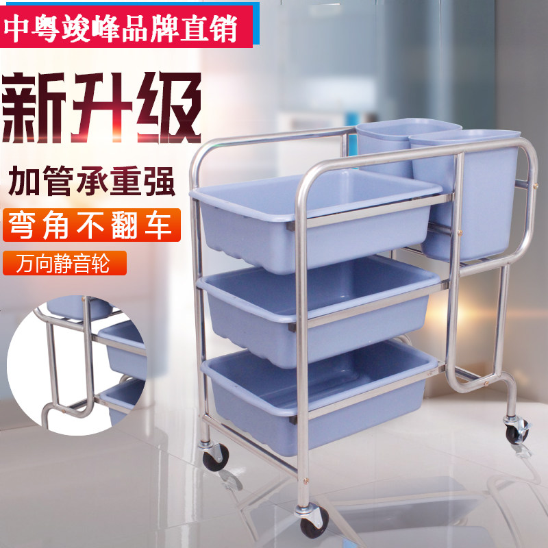 フードカート、食器カート、レストランやホテル向けのステンレス製皿回収カート、テーブル片付けカート、業務用移動式カート