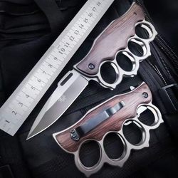 New Fingertip Fist Glove Folding Knife Finger Tiger Multifunctional Emergency Rescue Car Self-Defense Window Breaker Cold Weapon