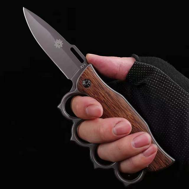 New Fingertip Fist Glove Folding Knife Finger Tiger Multifunctional Emergency Rescue Vehicle Mounted Self-Defense Window Breaker ອາວຸດເຢັນ