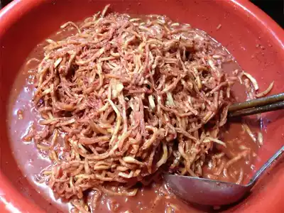 Wenzhou specialty Yueqing Liu City homemade fish raw pure radish shredded white raw pure vegetable head shredded sour rice