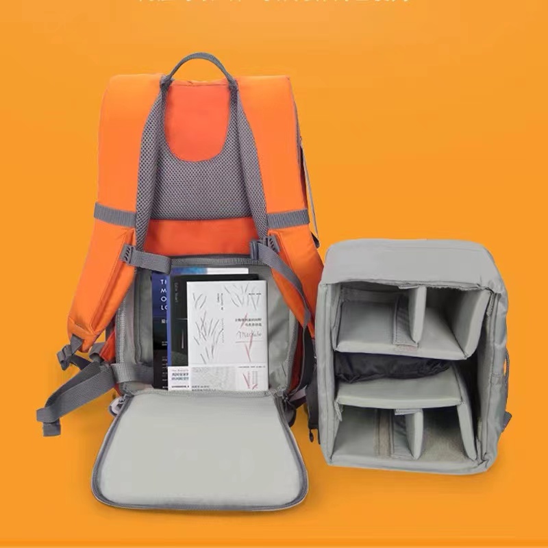 LOVEPS Photography Double Shoulder Package Upper and Lower Stratch Security Anti-theft SLR Camera Light Backpack for Men and Women