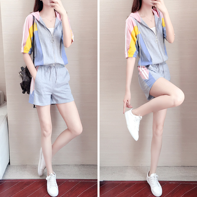 Casual Shorts Sports Suit Women 2022 Summer New Eurostock Aging Fashion trendy running Two sets