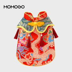 New Year Clothes for Small Dogs, Autumn and Winter Thin Style, Cat Pet Hanfu Chinese Style, Teddy Bichon Tang Suit, New Year Vest