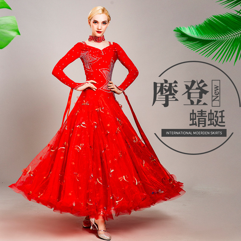 Modern Dance Dress New Hot Dress Dress Tango National Standard Dress Connector Waltz Dress