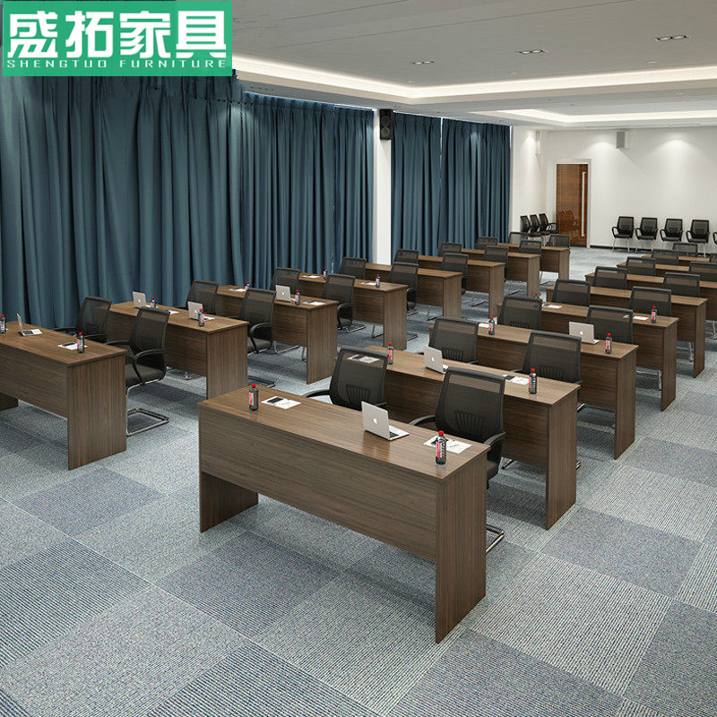 Changsha Office Furniture Staff Training Desk Conference Table Long Table Student Desk and Chair Combination Double Negotiation Table