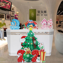  Christmas decorations Shopping mall shop counter dress up desktop decoration Window creative layout decoration Activity props