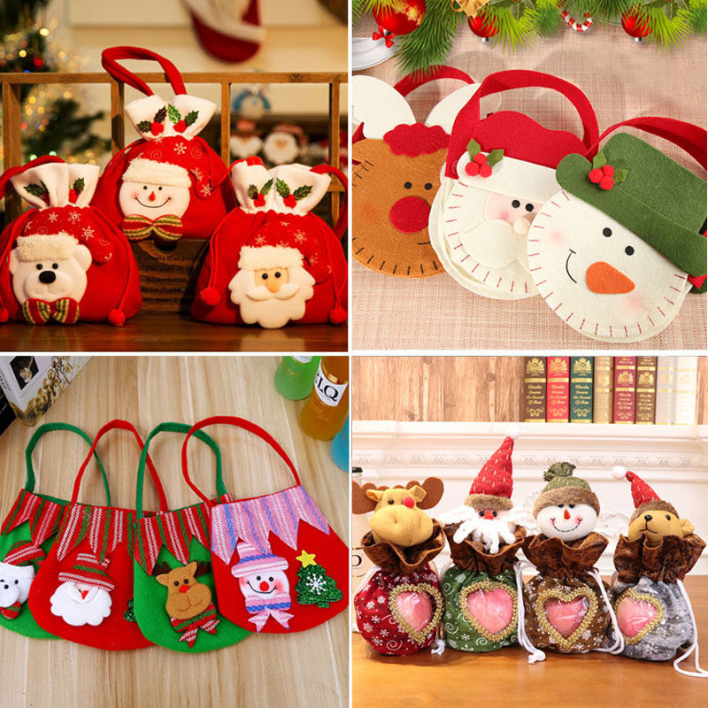 Christmas gift bags Christmas Eve Apple bags small gift bags Children's handbag Candy Packaging Boxes Bag decorations