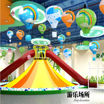 Christmas ceiling decoration hot air balloon hanging lantern pendant New Years Day jewelry shop ceiling decoration top hanging
