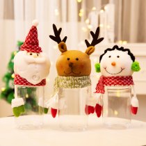 Christmas Gift Candy Jar Cartoon Seniors Stored Money Pot Swing Pieces Transparent Snowman Student Gift Bottle Gift Box