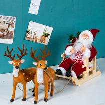 Christmas decorations Santa Claus Luka Truck Pendulum windows Desktop sledge carts Pendulum Decorated Atmosphere Scene Arrangement