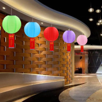 New Years Day lantern decoration Scene arrangement luminous colorful lantern guessing lantern riddle atmosphere ceiling lantern hanging decoration