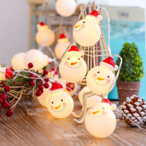 Christmas Decorations Cartoon Santa Santa Snowman Head 3 m Battery Light Strings Christmas Tree Pendant Scene Arrangement