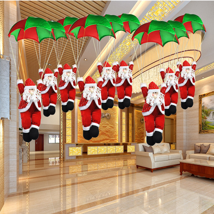Christmas ceiling decoration for the elderly Christmas hanging decoration snowman Parachute for gift cloth Art for the elderly