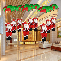 Christmas ceiling decoration old man Christmas hanging snow man parachute give gift fabric old decoration