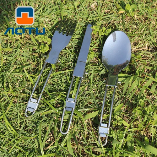 Дорожная посуда для путешествий, комплект из нержавеющей стали, 3 предмета