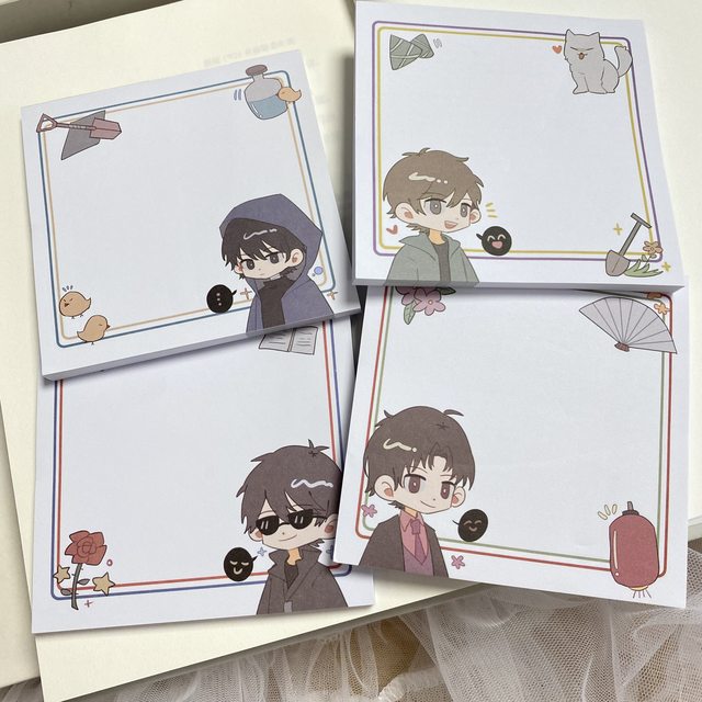  Tomb Robbing Notes Badge Wu Xie Zhang Qiling Bottle of Evil Black Flower Thunder Restart Sticky Notes Journal Accessories