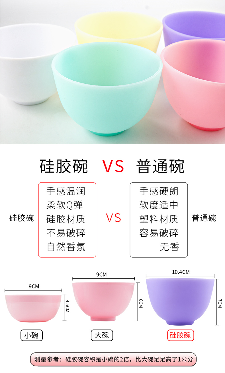 Mặt nạ bát dính mặt nạ đặt silicon 2 mảnh đặt DIY công cụ làm đẹp cọ bong bóng chai đo muỗng để gửi giấy nén - Các công cụ làm đẹp khác dao cạo lông mày