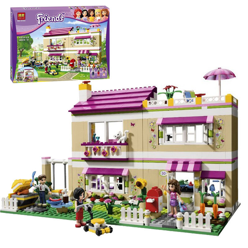 兼容乐高积木好朋友系列 女孩益智拼插玩具心湖城奥利维亚的房子