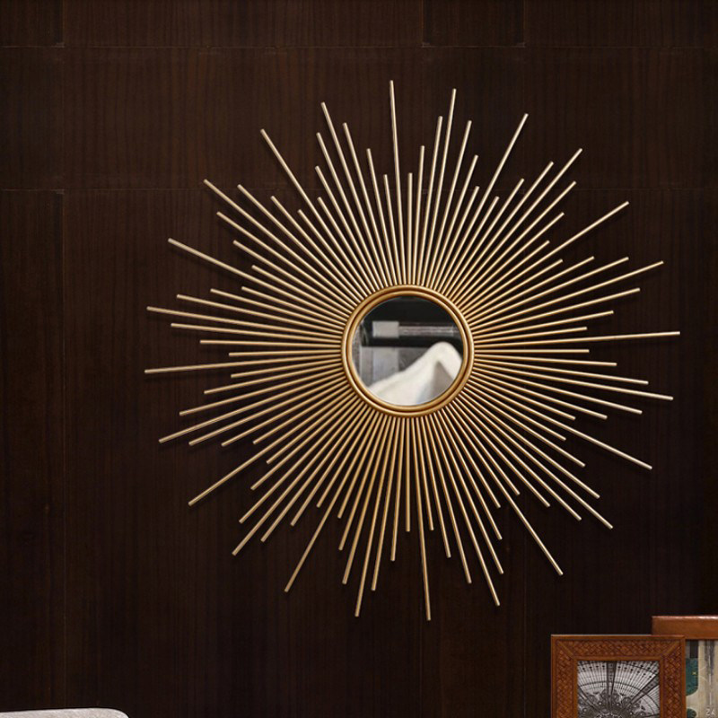 Light Luxury Sunglasses Wall Hanging Metal Decorative Mirror Portal Wall Decoration Background Wall Hanging Balcony Wall Decor