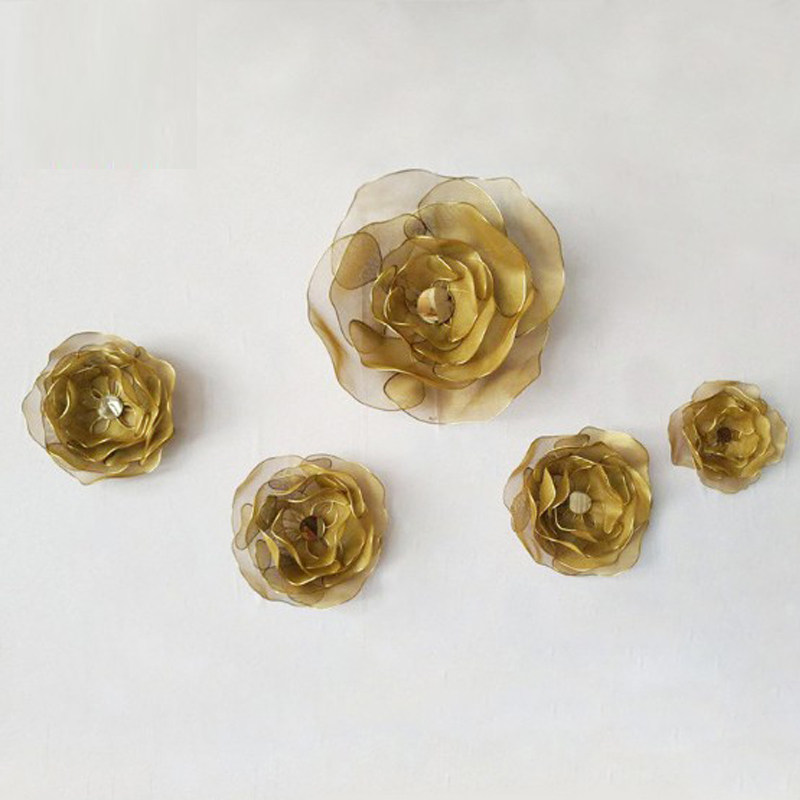 Metal Mesh Flower Wall Decoration Wall-mounted Solid Wall Decoration Hanging Living-room Sofa Background Wall Soft Fitting Wall Decoration Direct