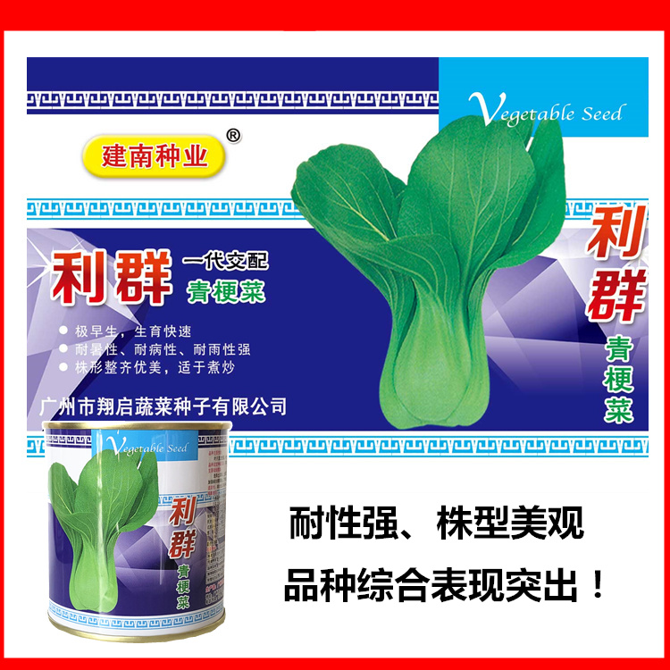 Liqun Green Stem Vegetable Seed seeds Small cabbage Four Seasons Vegetables Seeds Upper Sea Greens Heat Resistant Rain Water Resistance
