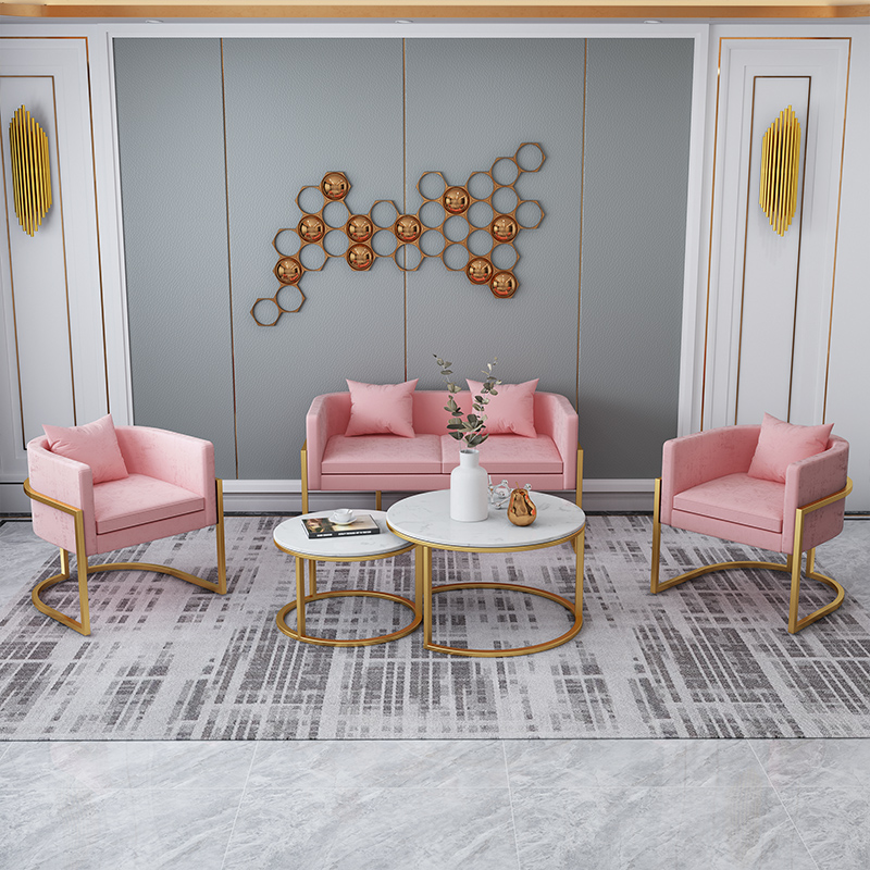 Nordic Simple Sofa ins Internet-famous Coffee Table and Chair Set Single Sofa Office Creative Casual Sofa