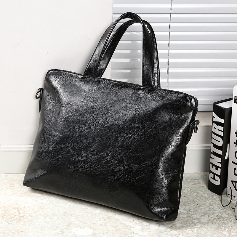 Hong Kong's new genuine leather casual crosswalk male bag single shoulder inclined satchel Han version Business handbag men