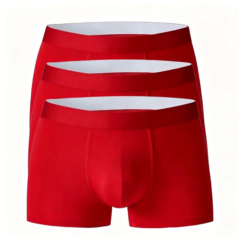 2026 Spring/Summer Pure Cotton Modal Men's Mid-Waist Boxer Briefs Ea Seven-Color Camouflage Zodiac Year Underwear