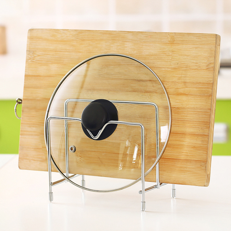 Multifunctional pot cover rack stainless steel chopping board rack rack kitchen pot cover shelf storage