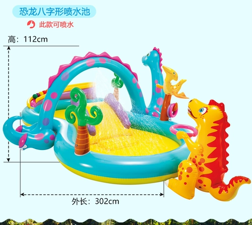 INTEX Морской большой надувной бассейн с шариками для ползания для игр в воде