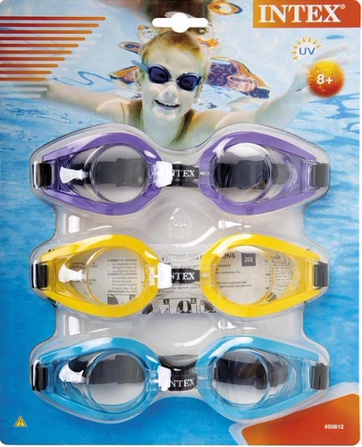 Intex, детские водонепроницаемые очки для плавания без запотевания стекол для отдыха подходит для мужчин и женщин для взрослых, дайвинг