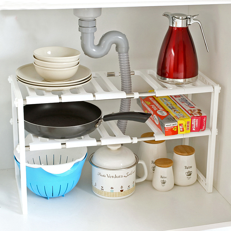 Kitchen shelf Sink under the finishing rack Floor storage shelf Bathroom powder room gap shelf Toilet shelf